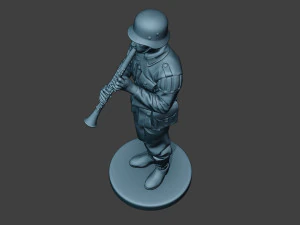 german musician soldier ww2 stand clarinet g8 3D Print Model