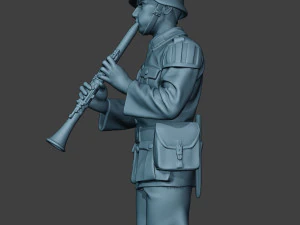 german musician soldier ww2 stand clarinet g8 3D Print Model