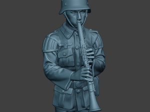 german musician soldier ww2 stand clarinet g8 3D प्रिंट मॉडल