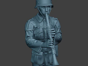 german musician soldier ww2 stand clarinet g8 3D Print Model