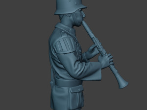 german musician soldier ww2 stand clarinet g8 3D प्रिंट मॉडल