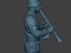 german musician soldier ww2 stand clarinet g8 3D Print Model