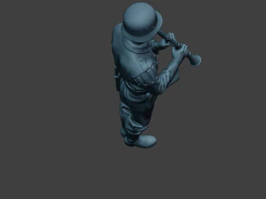 german musician soldier ww2 stand clarinet g8 3D Print Model