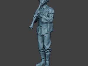 german musician soldier ww2 stand clarinet g8 3D प्रिंट मॉडल