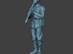 german musician soldier ww2 stand clarinet g8 3D Print Model