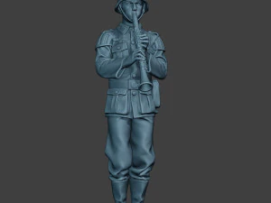 german musician soldier ww2 stand clarinet g8 3D Print Model