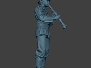 german musician soldier ww2 stand clarinet g8 3D प्रिंट मॉडल