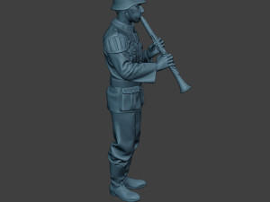 german musician soldier ww2 stand clarinet g8 3D प्रिंट मॉडल