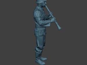 german musician soldier ww2 stand clarinet g8 3D Print Model