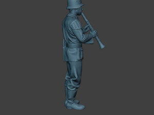 german musician soldier ww2 stand clarinet g8 3D प्रिंट मॉडल