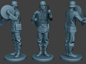 german musician soldier ww2 stand cymbals g8 3D Print Model