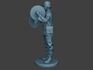 german musician soldier ww2 stand cymbals g8 Modello di stampa 3D
