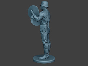 german musician soldier ww2 stand cymbals g8 Modello di stampa 3D