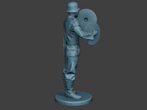 german musician soldier ww2 stand cymbals g8 Modello di stampa 3D