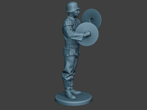 german musician soldier ww2 stand cymbals g8 Modello di stampa 3D