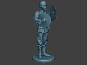 german musician soldier ww2 stand cymbals g8 Modello di stampa 3D