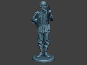 german musician soldier ww2 stand cymbals g8 Modello di stampa 3D