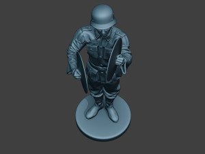 german musician soldier ww2 stand cymbals g8 Modello di stampa 3D