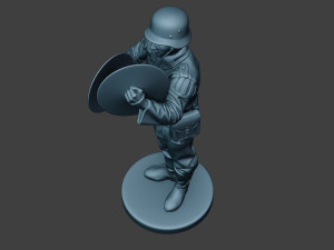 german musician soldier ww2 stand cymbals g8 Modello di stampa 3D
