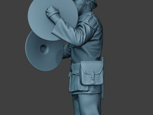 german musician soldier ww2 stand cymbals g8 Modello di stampa 3D