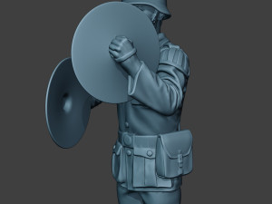 german musician soldier ww2 stand cymbals g8 Modello di stampa 3D
