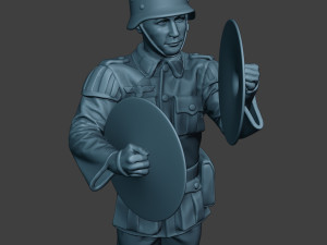 german musician soldier ww2 stand cymbals g8 Modello di stampa 3D