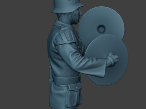 german musician soldier ww2 stand cymbals g8 Modello di stampa 3D