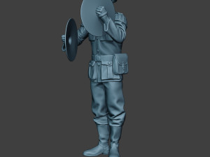 german musician soldier ww2 stand cymbals g8 Modello di stampa 3D