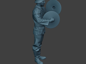 german musician soldier ww2 stand cymbals g8 Modello di stampa 3D