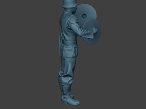 german musician soldier ww2 stand cymbals g8 Modello di stampa 3D