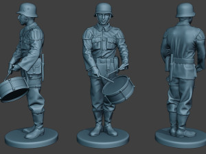 german musician soldier ww2 stand drum g8 3D Print Model