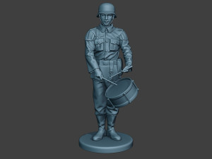 german musician soldier ww2 stand drum g8 Modelo de Impressão 3D