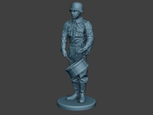 german musician soldier ww2 stand drum g8 Modelo de Impressão 3D