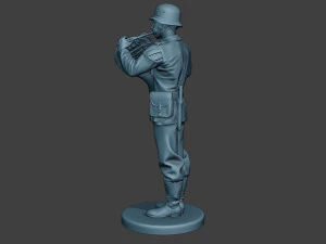 german musician soldier ww2 stand french horn g8 3D Print Model