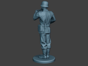 german musician soldier ww2 stand french horn g8 Modelo de Impressão 3D