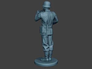 german musician soldier ww2 stand french horn g8 3D Print Model