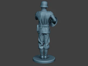 german musician soldier ww2 stand french horn g8 3D Print Model