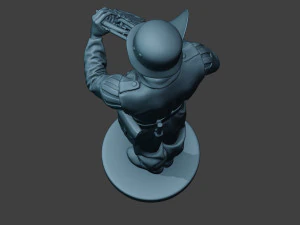 german musician soldier ww2 stand french horn g8 3D Print Model