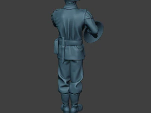 german musician soldier ww2 stand french horn g8 3D Print Model