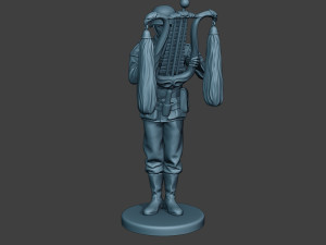 german musician soldier ww2 stand glockenspiel xylophone g8 3D Print Model
