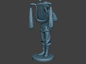 german musician soldier ww2 stand glockenspiel xylophone g8 3D Print Model