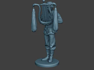 german musician soldier ww2 stand glockenspiel xylophone g8 3D Print Model
