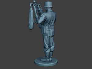 german musician soldier ww2 stand glockenspiel xylophone g8 3D Print Model
