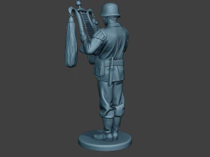 german musician soldier ww2 stand glockenspiel xylophone g8 3D Print Model