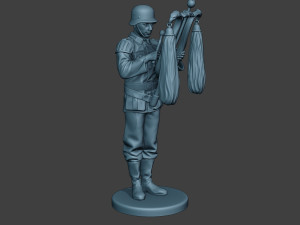german musician soldier ww2 stand glockenspiel xylophone g8 3D Print Model