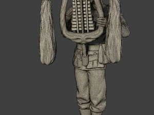 german musician soldier ww2 stand glockenspiel xylophone g8 3D Print Model