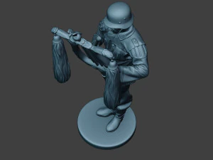 german musician soldier ww2 stand glockenspiel xylophone g8 3D Print Model