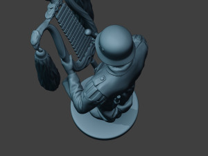 german musician soldier ww2 stand glockenspiel xylophone g8 3D Print Model