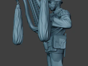 german musician soldier ww2 stand glockenspiel xylophone g8 3D Print Model