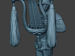 german musician soldier ww2 stand glockenspiel xylophone g8 3D Print Model